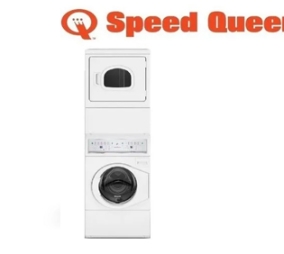Speed Queen Commercial Heavy Duty Stack Washer and Dryer Gas ATGE9ASP303XW01