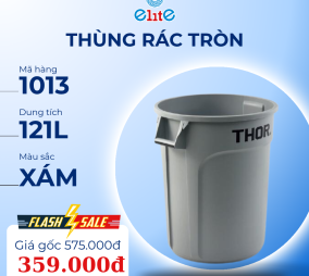 Thùng tròn bằng nhựa Trust  màu xám 1013