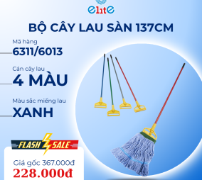 Bộ cây lau sàn nhà TRUST dài 137cm giẻ lau màu xanh