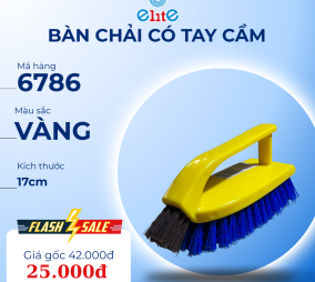 Bàn chải vệ sinh có tay cầm màu vàng 6786