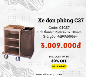 Xe dọn phòng C37  930x470x1110mm khuyến mãi