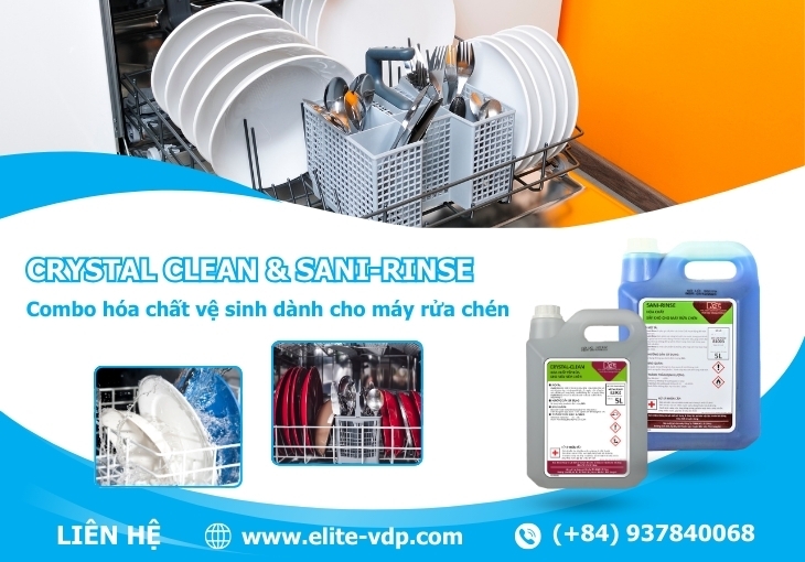 Combo Hóa Chất Máy Rửa Chén Công Nghiệp – Giải Pháp Làm Sạch Sâu, Sấy Khô Nhanh, Tối Ưu Chi Phí